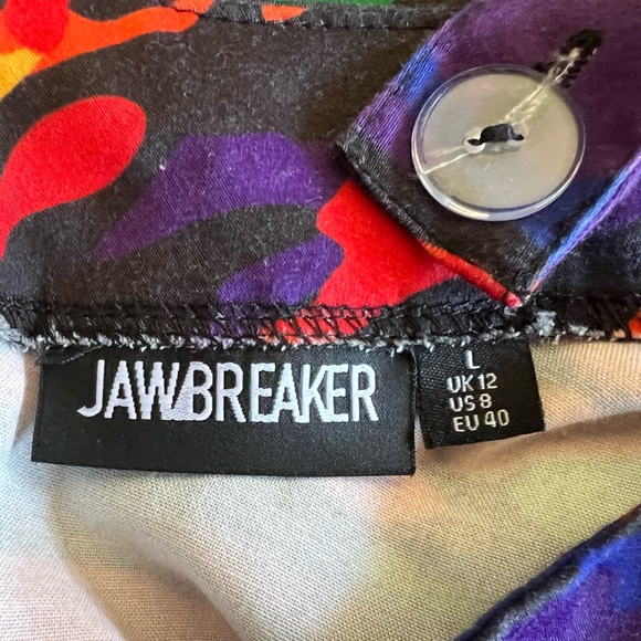 JAWBREAKER Colorful Camo Suspender Mini Skirt Size L “Now You See Me” - Picture 5 of 12